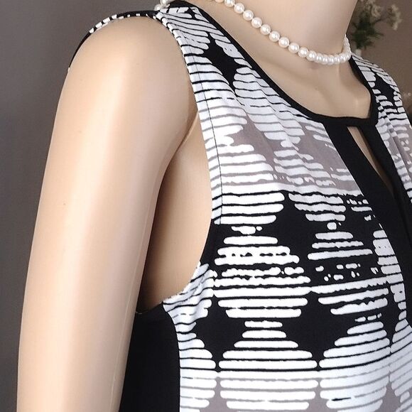 Chico's Women's Size 0 (US 4) Black & White Polka Dot Sleeveless Maxi Dress NWOT - Picture 4 of 13
